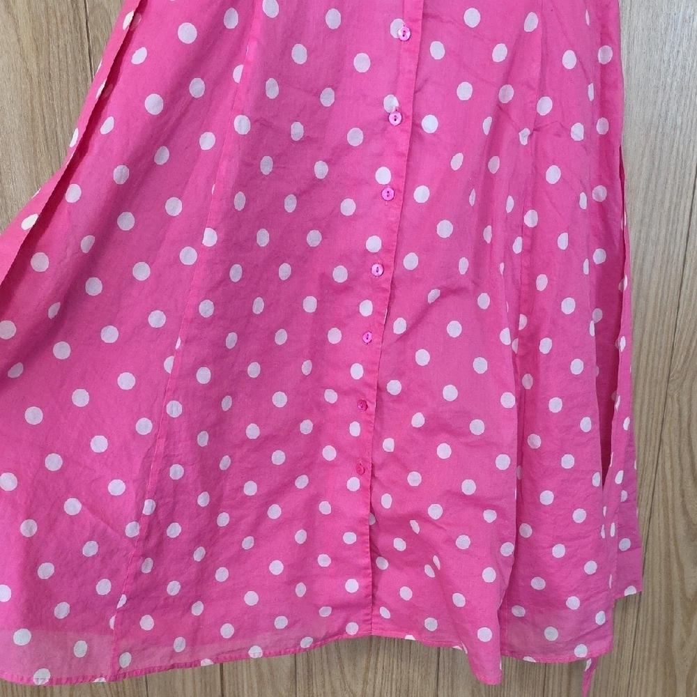 Jones New York Pink and White Polka Dot Dress - Picture 6 of 14